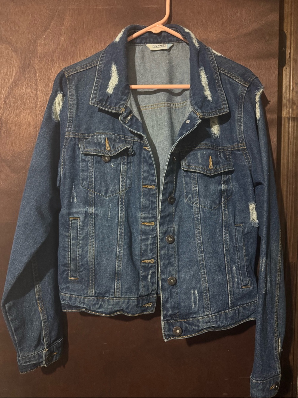 Highway Jeans Distressed Blue Denim Jacket